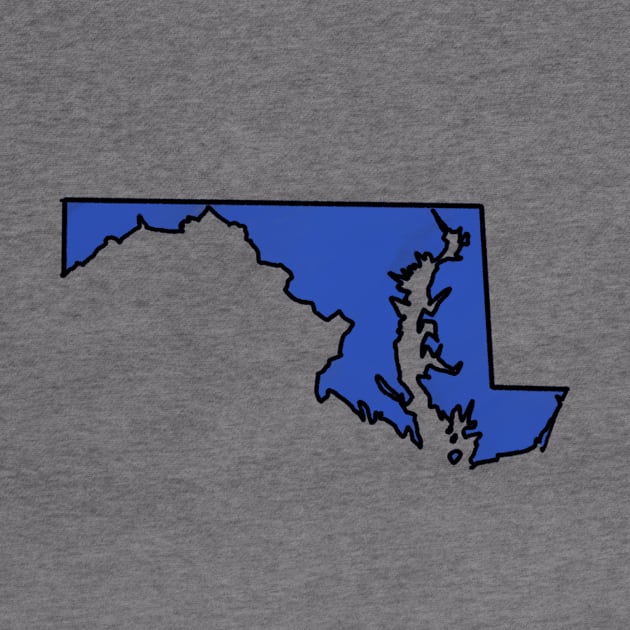 Maryland - Blue Outline by loudestkitten